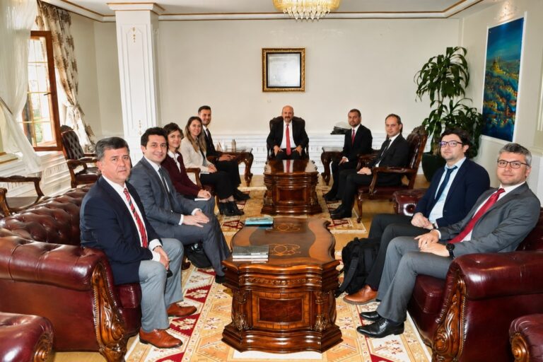 Makam odasında yabancı heyetle yapılan resmî görüşmede ardıl tercümanlık